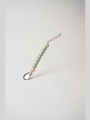 Erin Classic Pacifier Clip - Eucalyptus