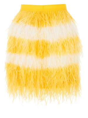 Msgm Feather High-waisted Skirt