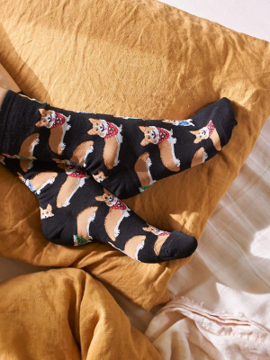 Corgi Black - Women's Novelty Socks