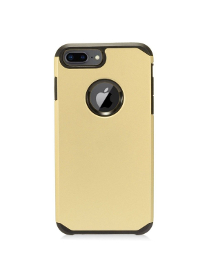 Insten Hard Hybrid Plastic Cover Case For Apple Iphone 8 Plus - Gold/black By Eagle