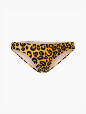 Leopard Bikini Bottoms Yellow