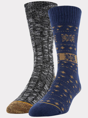 Signature Gold By Goldtoe Men's Crew Socks 2pk - 6-12.5