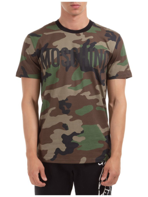 Moschino Camouflage Print Crewneck T-shirt