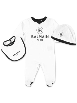 Balmain Kids Logo Printed Pyjama Set