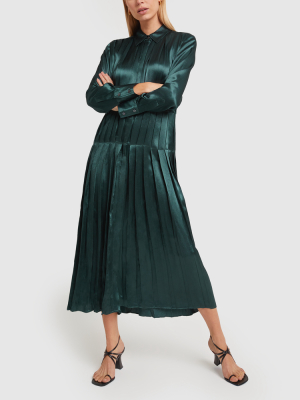 Pleated Shirtdress