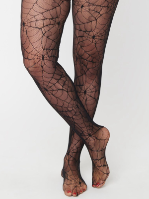 Black Spiderweb Sheer Tights