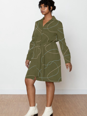 Stones Ruby Shirt Dress - Avocado