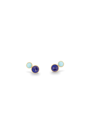 Marco Bicego® Jaipur Color Collection 18k Yellow Gold Lapis And Turquoise Stud