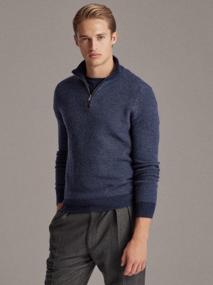 Cashmere Quarter-zip Sweater