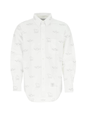 Thom Browne Motif Printed Buttoned Shirt