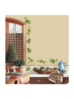 38 Evergreen Ivy Peel And Stick Wall Decal Green - Roommates