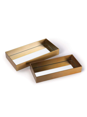 Rectangle Metal Tray Set