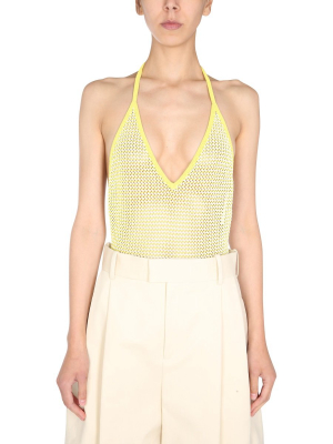 Bottega Veneta Halterneck Mesh Bodysuit