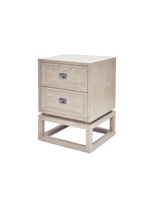 Oliver Side Table Cerused Oak