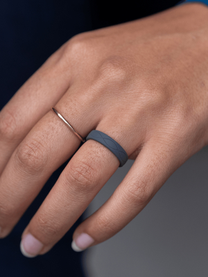 Infinity Thin Silicone Ring - Slate