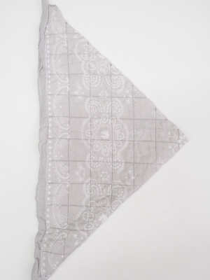 Quilted Bandana In Fog Grey By Dae Off Studio