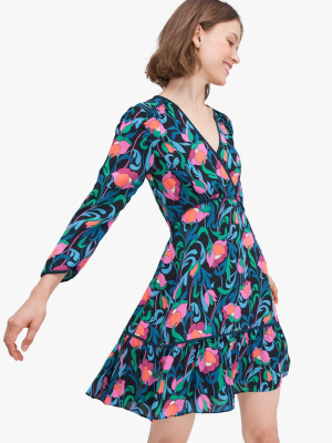 Floral Swirl Dress