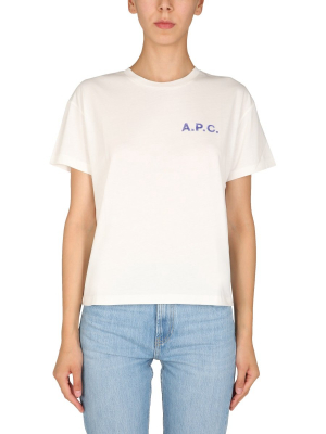 A.p.c. Logo Printed Crewneck T-shirt