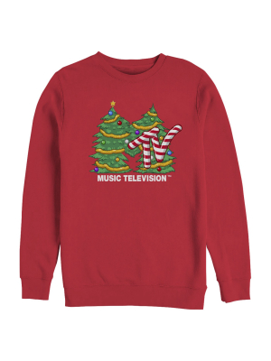 Men's Mtv Christmas Tree Logo Sweatshirt