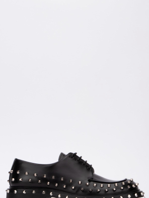 Prada Studded Lace-up Derby Shoes