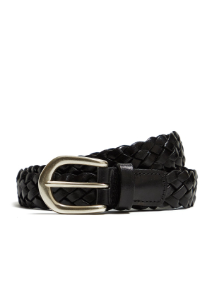 Anderson's Woven Leather Belt In Black