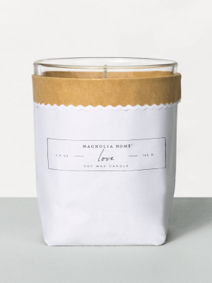 5.8oz Bagged Glass Jar Candle Love - Magnolia Home By Joanna Gaines