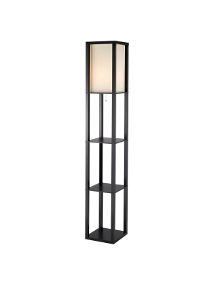 72" Titan Tall Shelf Floor Lamp Black - Adesso