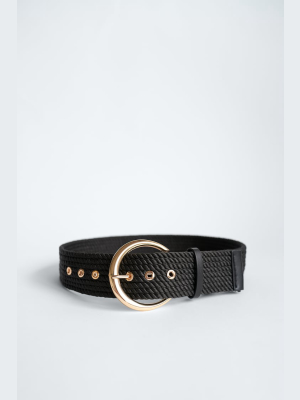 Belt With Round Buckle