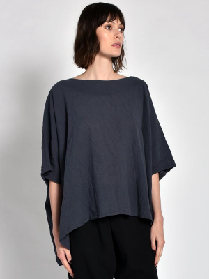 Charcoal Coarse Cotton Cube Top