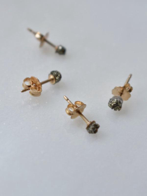 Teeny Tiny Pyrite Studs