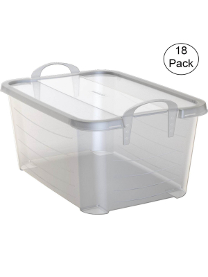 Life Story Clear Stackable Closet Organization & Storage Box, 55 Quart (18 Pack)