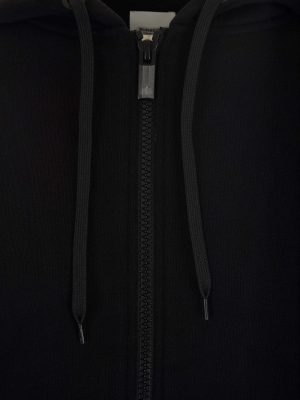 Burberry Logo Tape Zipped Hoodie