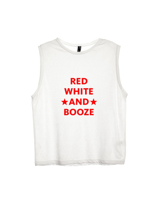 Red White And Booze [women's Muscle Tank]