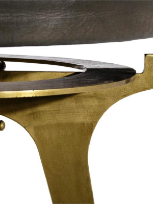 Colton Adjustable Stool - Brass