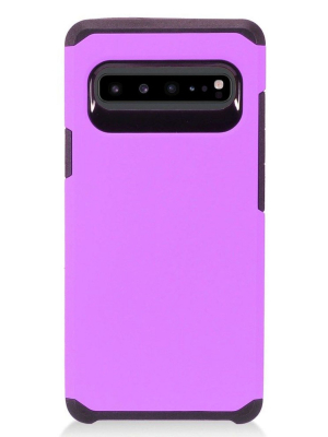 Insten Dual Layer [shock Absorbing] Hybrid Hard Plastic/soft Tpu Rubber Case Cover For Samsung Galaxy S10 5g By Eagle