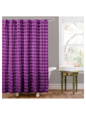 Emma Shower Curtain Purple - Lush Décor