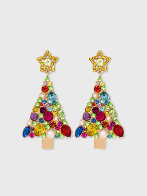 Sugarfix By Baublebar Christmas Tree Drop Earrings