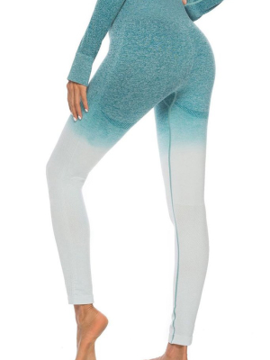 Spacedye Gradient Seamless Yoga Workout Leggings