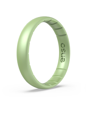 Birthstone Classic Thin Silicone Ring - Peridot