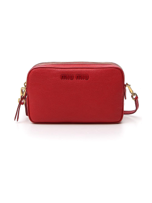 Miu Miu Logo Plaque Crossbody Bag