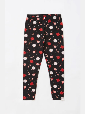 Girls Holiday Print Leggings (kids)