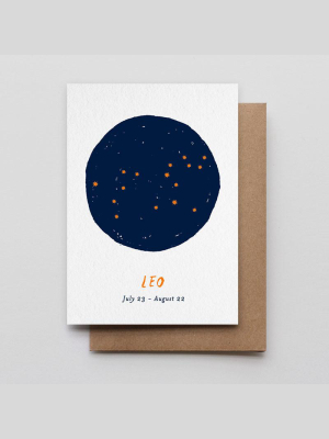 Leo Star Sign Card