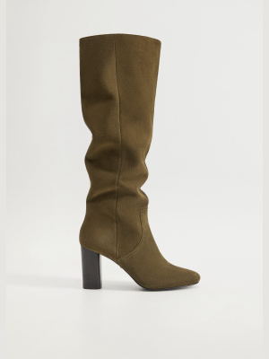 High-leg Suede Boots