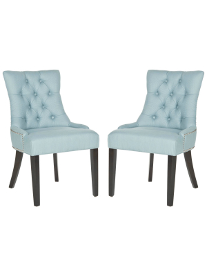 Set Of 2 Dining Chairs Light Blue - Safavieh