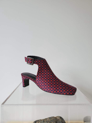 Rada Cutout Ankle Boot - Red / Navy