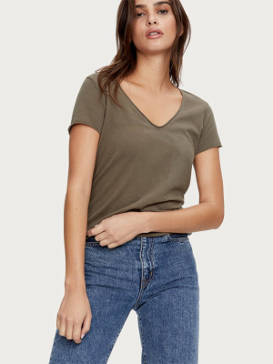 Jade Soft V-neck Tee