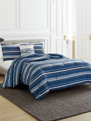 Ed-ellen Degeneres Horizon Stripe Blue Comforter-sham Set