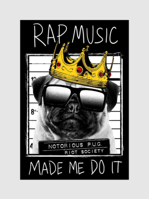 Rap Pug Sticker