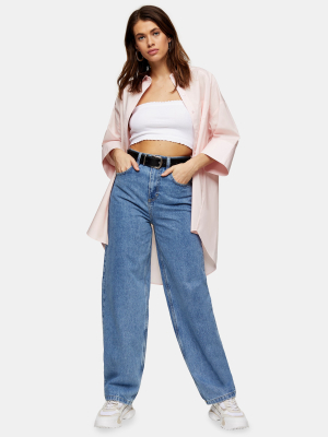 Pale Pink Plain Poplin Shirt