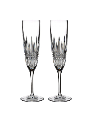 Lismore Diamond Flute Glasses (set Of 2)